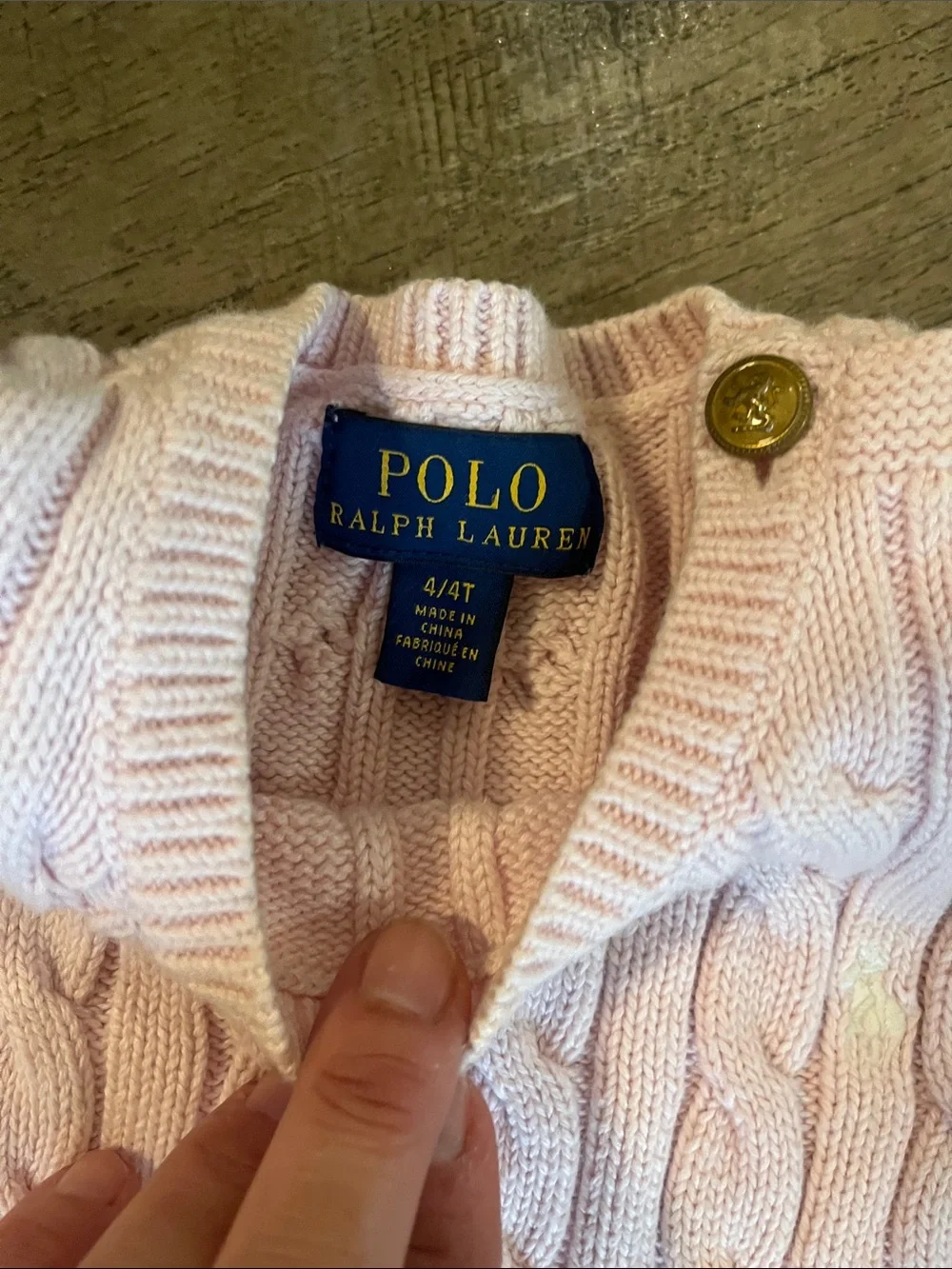 Kids bundle Ralph Lauren Light Pink Polo Dress & Cream Cable-Knit Pleated Dress